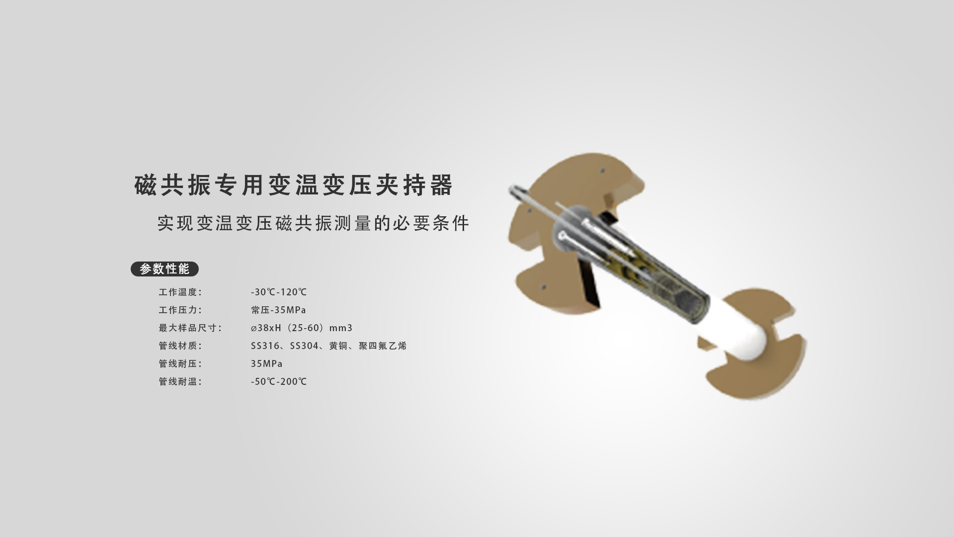磁共振专用变温变压夹持器
