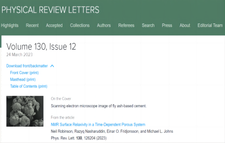 澳大利亚西澳大学Michael Johns教授及团队在物理学顶级期刊Physical Review Letter发表重要学术文章
